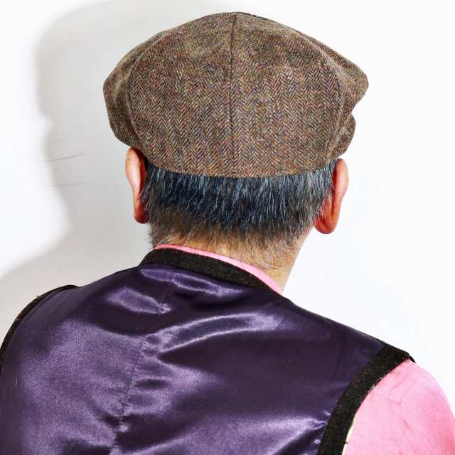 秋 冬 CHRISTYS LONDON ツイード キャスケット 八枚接ぎ 八方