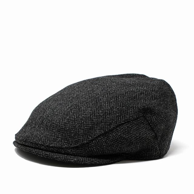 帽子 秋冬 ハンチング クリスティーズ CHRISTYS LONDON メンズ ウール ヘリンボーン HERRINGBONE 灰色_1