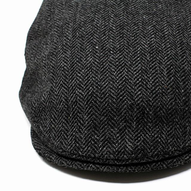 帽子 秋冬 ハンチング クリスティーズ CHRISTYS LONDON メンズ ウール ヘリンボーン HERRINGBONE 灰色_5