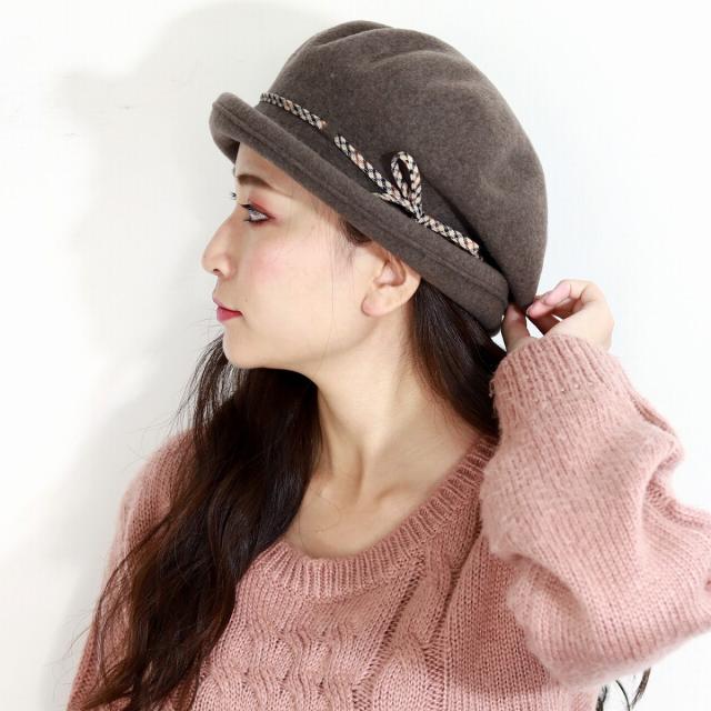 秋 冬 レディース ハット レディース ウール 日本製 セーラーハット ハウスチェック 上品 ベレ