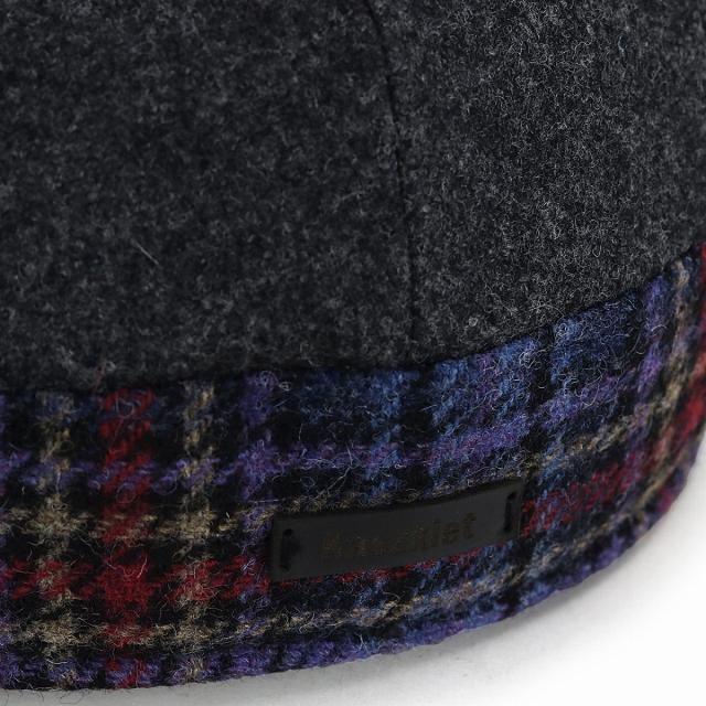 秋 冬 チェック ハンチング メンズ ウール素材 帽子 インポート メリノ