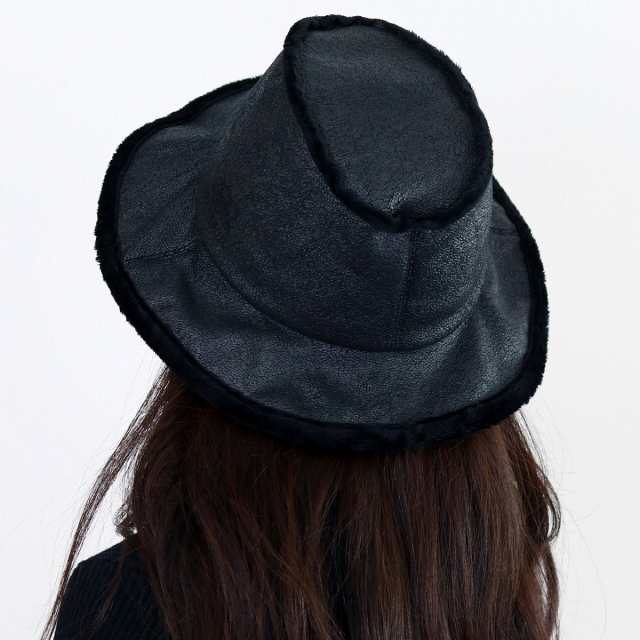 ステットソン 帽子 レディース 秋 冬 ハット 日本製 フェイクレザー ダウンハット STETSON フェイ