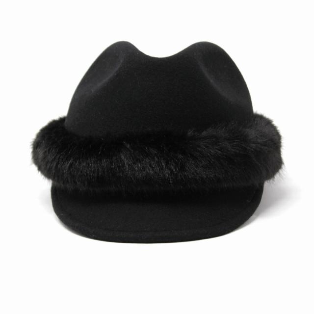 キャップ レディース ウール メゾン バース CAP 帽子 中折れ帽 ファー
