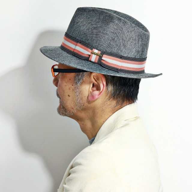 春 夏 ハット メンズ 帽子 まだら模様 リボン ドット 3色ライン ボーダー柄 Stetson 大きめ ストの通販はau Pay マーケット Elehelm帽子専門店