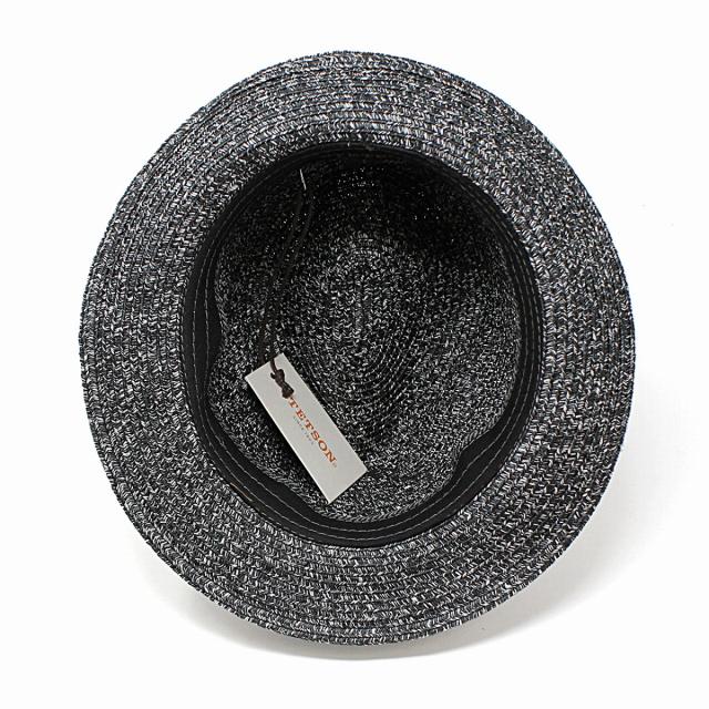 まだら模様 麦わら帽子 春 夏 STETSON 中折れハット メンズ リボン