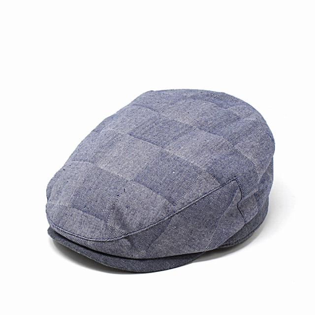 ヘリンボーン チェック柄 コットン100 ハンチング ブロックチェック stetson メンズ 春 夏 STETSON_1
