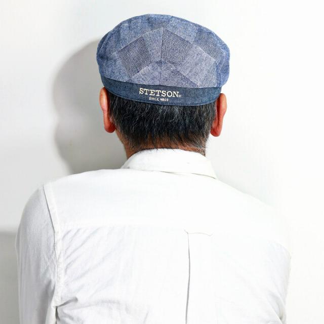 ヘリンボーン チェック柄 コットン100 ハンチング ブロックチェック stetson メンズ 春 夏 STETSON_9