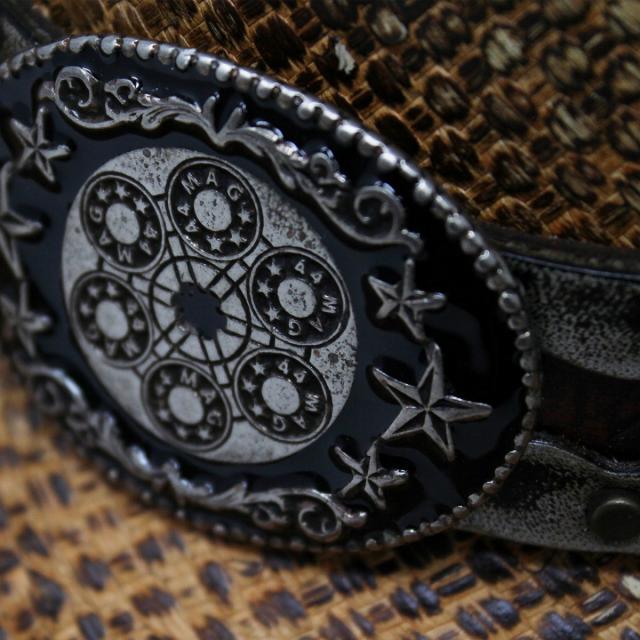 カウボーイ ハット 春夏 パナマ ウエスタン パナマハット スタッズ