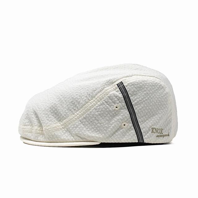 KNOX 春 夏 帽子 ノックス しじら織り ハンチング メンズ コットン