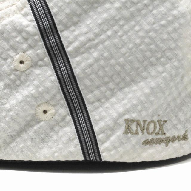 KNOX 春 夏 帽子 ノックス しじら織り ハンチング メンズ コットン ハンチング帽 サッカー素材 Iv_5