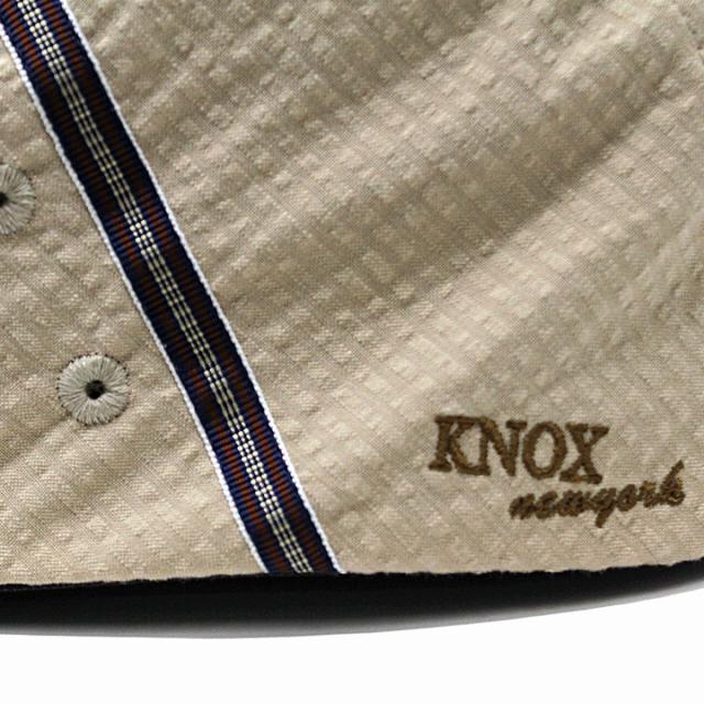 ノックス ハンチング しじら織り メンズ KNOX 春 夏 帽子 サッカー素材 コットン 大きめ ハンチ_5