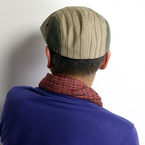 ハンチング ストライプ 春夏 メンズ ノックス 帽子 日本製 コットン100