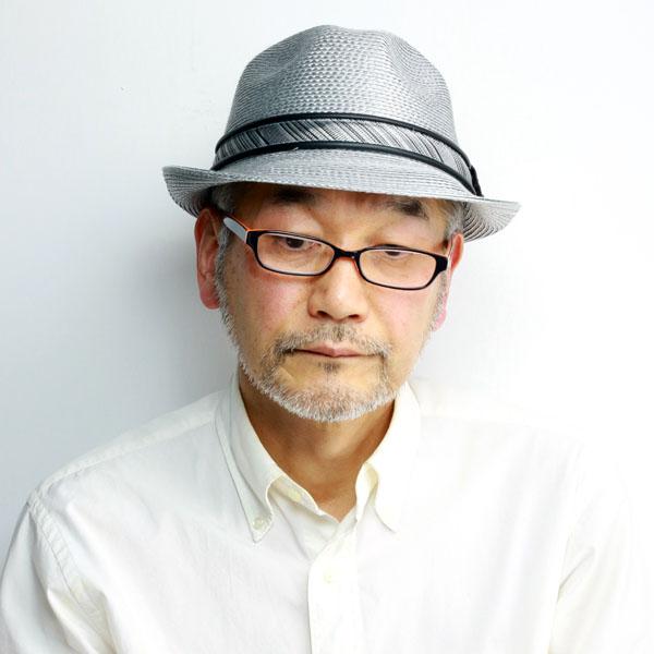 STACY ADAMS 帽子 ハット メンズ 春夏 中折れハット ストローハット ポリブレード 光沢 ハリ 中折