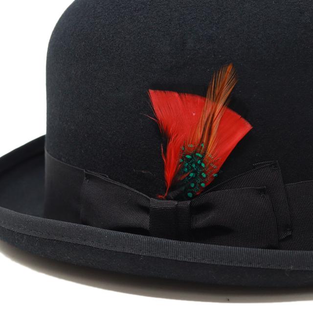 帽子 メンズ ハット 無地 ボーラーハット ウール 羊毛 フェルト 帽体