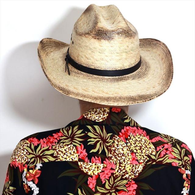 カウボーイ ハット メンズ ウエスタンハット California Hat パームリーフ ワイルド ヴィンテージ風 帽子 男性用 テンガロンハット ヤシ メキシカン_9