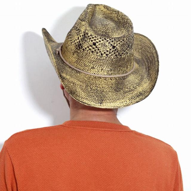 カウボーイハット メンズ 涼しい 帽子 California Hat SADDLEBACK 麦わら帽子 つば広 ウエスタン ストローハット メンズ テンガロンハット 熱中症対策 帽子 サマーハット 春夏 アウトドア 乗馬 キャンプ 日除け ティーステイン カウボーイハット メンズ 涼しい 帽子 California Hat SADDLEBACK