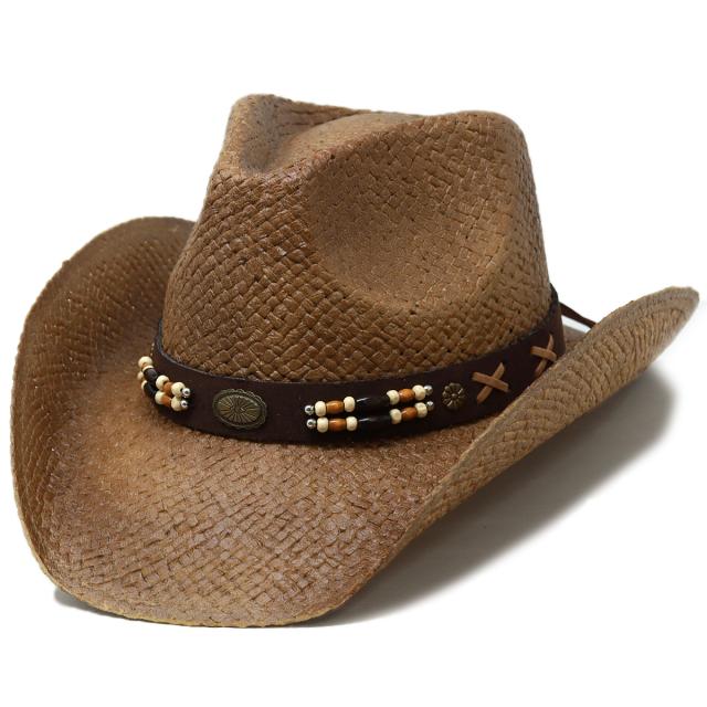 メンズ 帽子 レディース California Hat Company Inc. アメリカ ウエスタンハット ペーパー 中折れ 春夏 ハット カリフォルニアハット カウボーイ ワイドブリム 衣装 ナチュラル ワイヤー入り ツバ広 茶 ブラウン 父の日 ギフト プレゼント