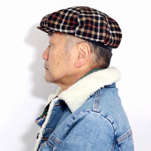 キャスケット メンズ ハンチング ダックス ハウスチェック 帽子 キャスケット帽 メンズ ニュースボーイキャップ 帽子 タータンチェック 黒 男性 誕生日 帽子 ギフト プレゼント ラッピング無料_8