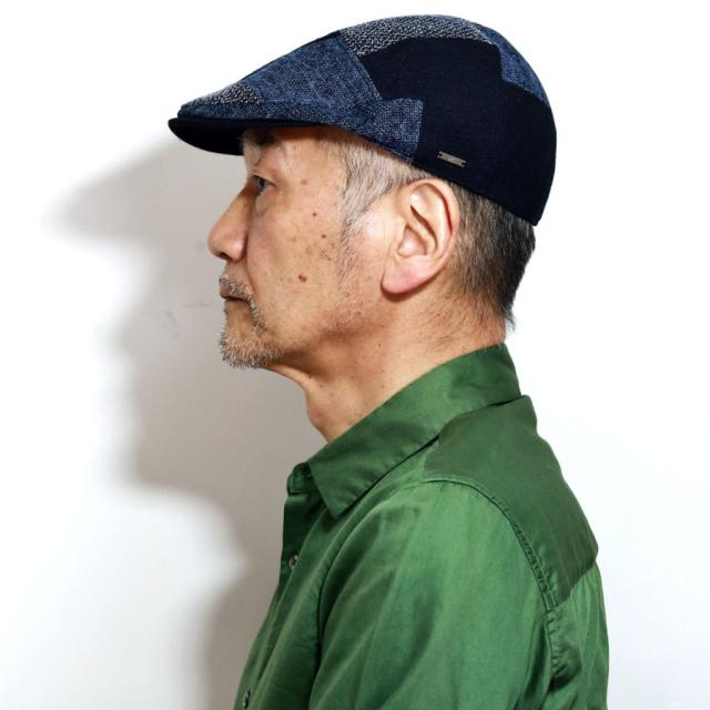 DAKS ダックス ハンチング メンズ 大きいサイズ ハンチング帽 パッチワーク 帽子 メンズ 日よけ 春夏 アイビーキャップ ブランド 日本製 紳士 ネイビー グレー 40代 50代 60代 父の日 ギフト 男性 誕生日 お父さん プレゼント 帽子通販_14