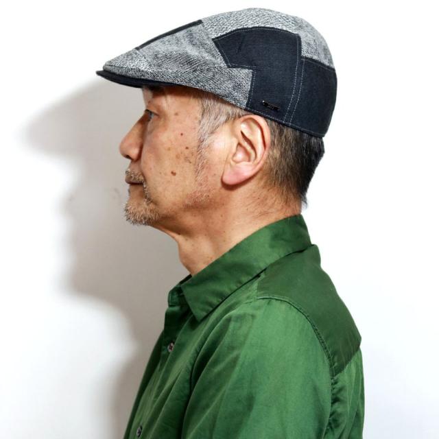 DAKS ダックス ハンチング メンズ 大きいサイズ ハンチング帽 パッチワーク 帽子 メンズ 日よけ 春夏 アイビーキャップ ブランド 日本製 紳士 ネイビー グレー 40代 50代 60代 父の日 ギフト 男性 誕生日 お父さん プレゼント 帽子通販_17