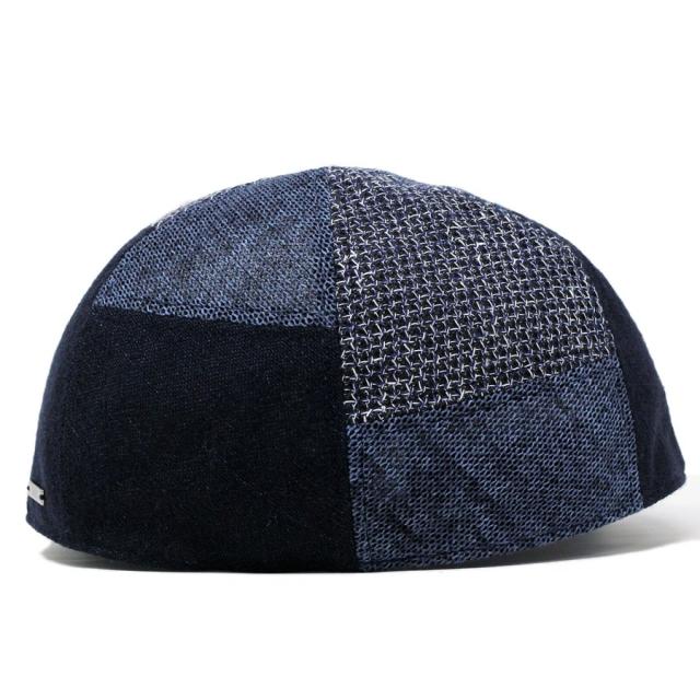 DAKS ダックス ハンチング メンズ 大きいサイズ ハンチング帽 パッチワーク 帽子 メンズ 日よけ 春夏 アイビーキャップ ブランド 日本製 紳士 ネイビー グレー 40代 50代 60代 父の日 ギフト 男性 誕生日 お父さん プレゼント 帽子通販_3