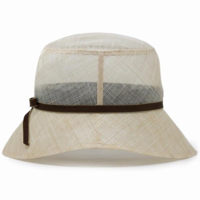 DAKS ハット シナマイ オブザーハット 麻 春夏 ダックス レディース 帽子 マニラ麻 つば広ハット リボン 涼しい 日よけ ミセスハット 上品 麦わら帽子 透け感 軽量 日本製 天然繊維 オフホワイト ベージュ ナチュラル 母の日 ギフト 女性 誕生日 プレゼント 帽子_3