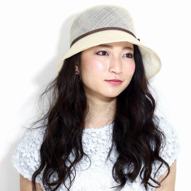 DAKS ハット シナマイ オブザーハット 麻 春夏 ダックス レディース 帽子 マニラ麻 つば広ハット リボン 涼しい 日よけ ミセスハット 上品 麦わら帽子 透け感 軽量 日本製 天然繊維 オフホワイト ベージュ ナチュラル 母の日 ギフト 女性 誕生日 プレゼント 帽子_7