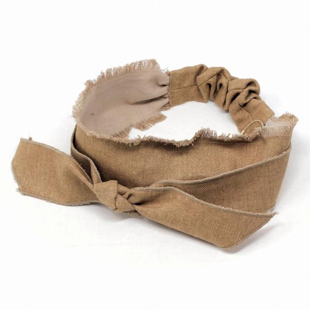 ヘアーバンド デニム リボン コットン ファクトリーメイド 春夏 ゴム ターバン ヘアバンド レディース 日本製 バンダナ The Factory Madeの通販はau Pay マーケット Elehelm帽子専門店