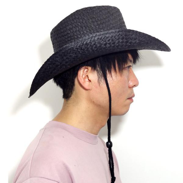 カウボーイハット あご紐 ウエスタンハット 紐付き メンズ 夏 カウボーイハット あご紐 ウエスタンハット 紐付き メンズ 夏