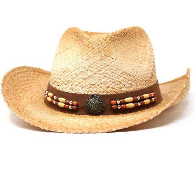 ラフィア ウエスタンハット メンズ 春夏 麦わら帽子 HENSCHEL ハット