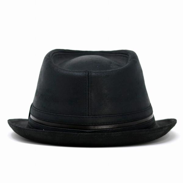 中折れハット メンズ ヴィンテージ風 ハット フェドラハット おしゃれ インポートブランド アメリカ ヘンシェル 中折れ帽 紳士 スエード HENSCHEL 帽子 フェイクスエード 60cm 中折れ帽 黒 ブラック [ fedora ] 父の日 ギフト プレゼント ラッピング無料 敬老の日 中折れハット メンズ ヴィンテージ風 ハット フェドラハット おしゃれ