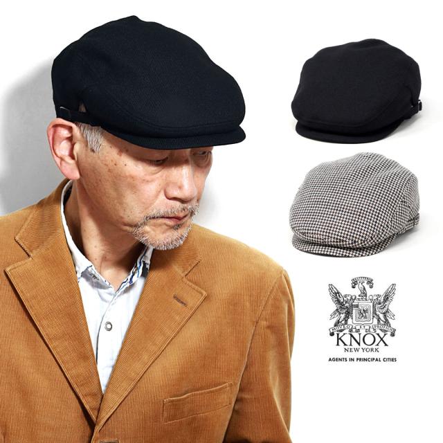 ハンチング 帽子 メンズ 秋冬 千鳥格子 ハンチング帽子 紳士 シェットランドウール KNOX サイドベルト ノックス チェック ブラック シンプル ブラック/チェック［ ivy cap ］30代 40代 50代 60代 ファッション 男性 帽子 通販 送料無料の通販は 7,920円