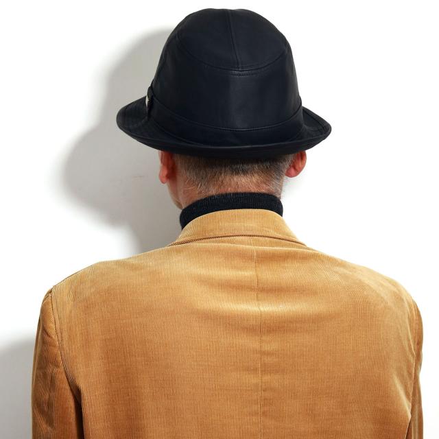 ウォッシャブルレザー マニッシュハット レザーハット メンズ ハット
