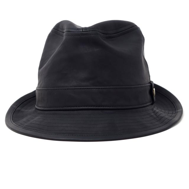 ウォッシャブルレザー マニッシュハット レザーハット メンズ ハット