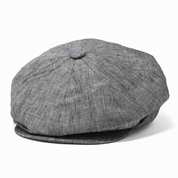 Bailey 8方キャスケット メンズ 春 夏 リネン Newsboy Cap ハンチング