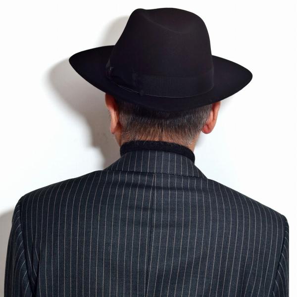 ほぼ未使用 ボルサリーノ 中折れハット メンズ ウール イタリア製 イタリア Borsalino(ボルサリーノ) ウールカシミアフェルト中