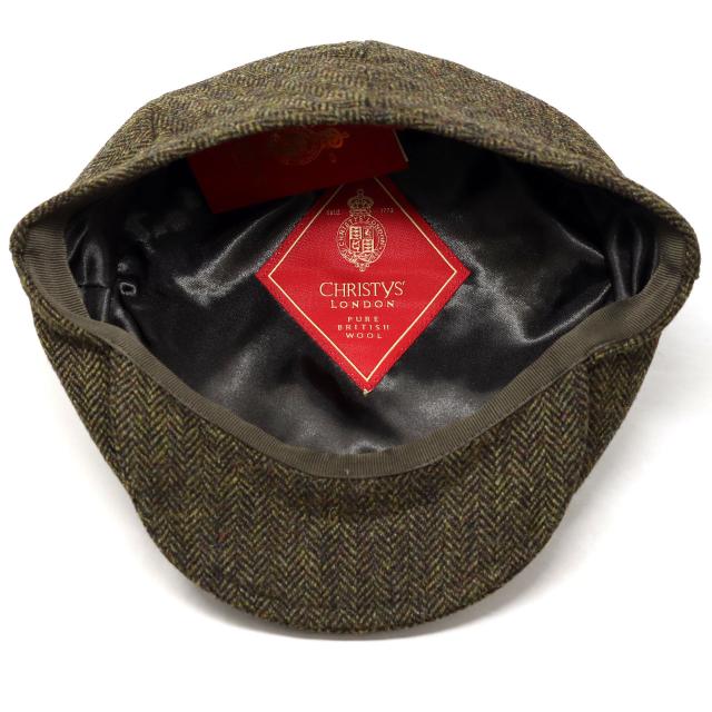 CHRISTYS' LONDON ハンチング帽 メンズ クリスティーズ 帽子 ヘリンボーン 秋冬 トラディショナル "Balmoral" HERRINGBONE ハンチング帽子 ブラウン［ ivy cap ］男性 誕生日 プレゼント クリスマス ギフト ラッピング無料 送料無料