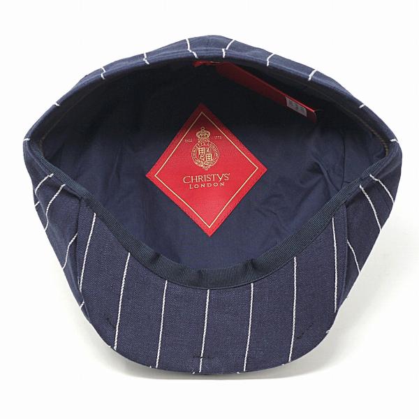 CHRISTYS' LONDON ストライプ柄 8方ハンチング 春 夏 クリスティーズ リネン 帽子 Ivy cap 海外ブランド メンズ トラディショナル 紺 ネイビー [ ivy cap ] クリスティーズロンドン 贈り物 父の日 ギフト 誕生日 プレゼント ラッピング無料 送料無料 敬老の日_5