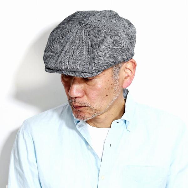 春 夏 CHRISTYS' LONDON ヘリンボーン 8方ハンチング クリスティーズ リネン コットン 帽子 Ivy cap 海外ブランド メンズ トラディショナル 黒 ブラック [ ivy cap ] 父の日 ギフト 誕生日 プレゼント 贈り物 ラッピング無料 敬老の日_8