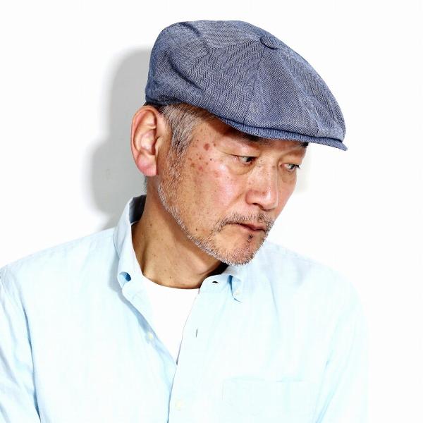 ヘリンボーン 8方ハンチング 春 夏 CHRISTYS' LONDON クリスティーズ リネン コットン 帽子 Ivy cap 海外ブランド メンズ トラディショナル 青 ブルー [ ivy cap ] 父の日 ギフト 誕生日 プレゼント 贈り物 ラッピング無料 敬老の日_10