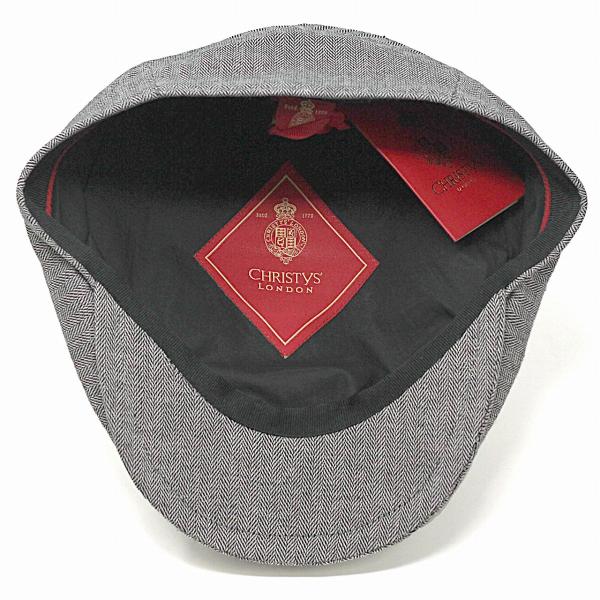 春 夏 CHRISTYS' LONDON ヘリンボーン ハンチング クリスティーズ リネン コットン 帽子 Ivy cap 海外ブランド メンズ トラディショナル 黒 ブラック [ ivy cap ] 父の日 ギフト 誕生日 プレゼント 贈り物 ラッピング無料 敬老の日_5