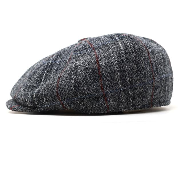 クリスティーズ ハリスツイード ハンチング CHRISTYS' LONDON HARRIS TWEED キャスケット チェック柄 ブランド 英国 8方ハンチング 帽子ブランド 生地ブランド グレー [ ivy cap ] CHRISTYS 贈り物 ラッピング無料 男性 誕生日 プレゼント クリスマス ギフト 送料無料_1