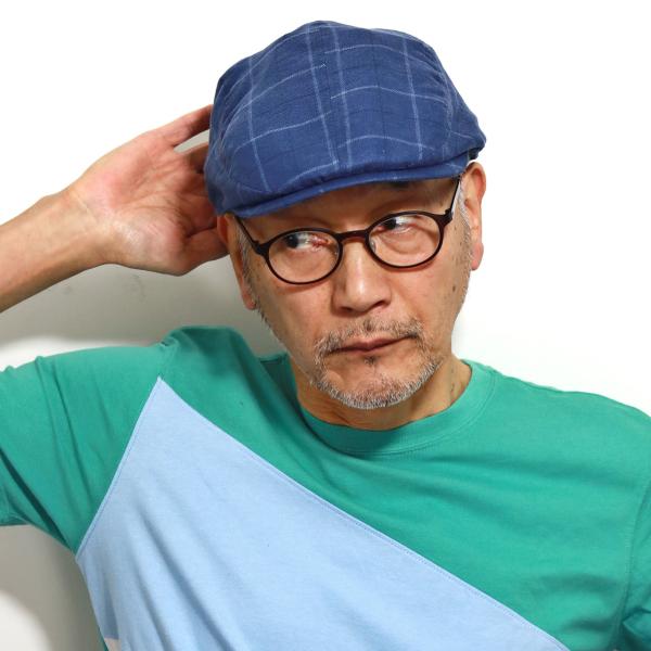 ハンチング ブランド クリスティーズロンドン ウール 春 夏 ABRAHAM MOON リネン イングランド ハウンドトゥース チェック柄 白 黒 ブラック ブルー [ ivy cap ] 父の日 ギフト 誕生日 プレゼント 贈り物 ラッピング無料 敬老の日_16
