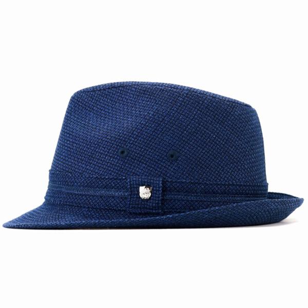 DAKS 中折れハット メンズ サイズ豊富 55cm〜60cm ダックス 帽子 春夏 小さめ 大きめ メランジメッシュ　ニューレスコー ハット メンズ ギフト おすすめ 中折れ帽子 日本製 カジュアル 中折れ帽 紳士 ネイビー 紺 [ fedora ] ギフト プレゼント 父の日_1