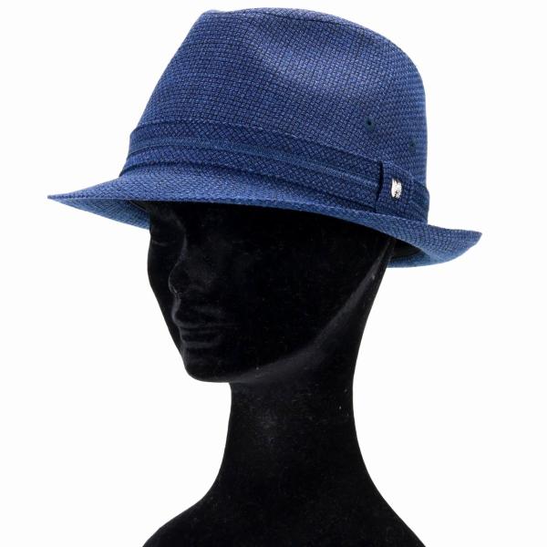 DAKS 中折れハット メンズ サイズ豊富 55cm〜60cm ダックス 帽子 春夏 小さめ 大きめ メランジメッシュ　ニューレスコー ハット メンズ ギフト おすすめ 中折れ帽子 日本製 カジュアル 中折れ帽 紳士 ネイビー 紺 [ fedora ] ギフト プレゼント 父の日_3