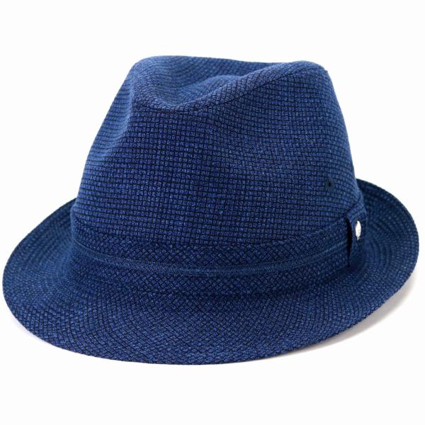 DAKS 中折れハット メンズ サイズ豊富 55cm〜60cm ダックス 帽子 春夏 小さめ 大きめ メランジメッシュ　ニューレスコー ハット メンズ ギフト おすすめ 中折れ帽子 日本製 カジュアル 中折れ帽 紳士 ネイビー 紺 [ fedora ] ギフト プレゼント 父の日_6