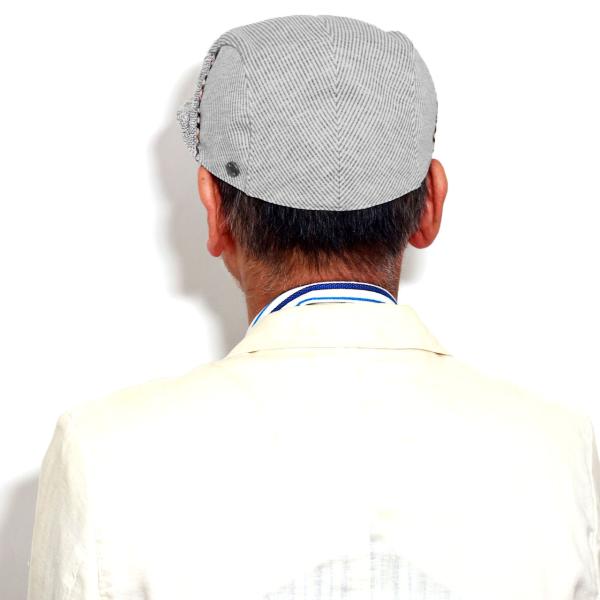 DAKS ハンチング 大きいサイズ メンズ ダックス ブランド 帽子 ハンチング帽 紳士帽子 春夏 コットン 切り替え サイズ調整可能 M L LL グレー [ ivy cap ] 送料無料 父の日 ギフト 男性 誕生日 プレゼント 帽子通販 敬老の日_10