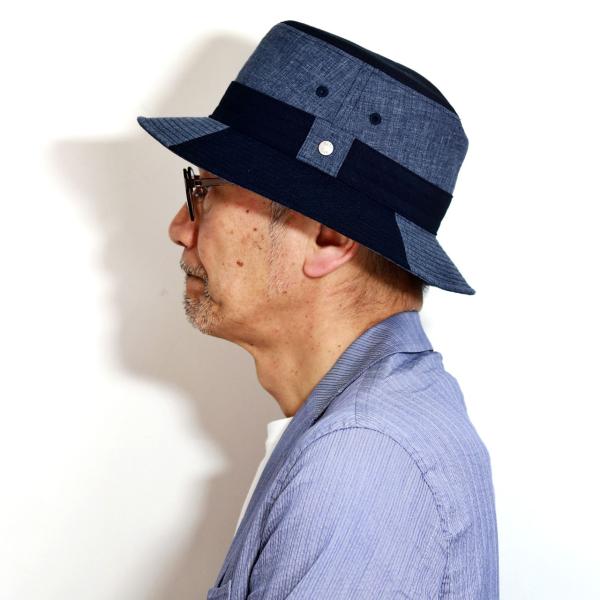 DAKS サハリハット メンズ 春夏 帽子 チェック ダックス ブランド バケットハット 日本製 LEOMASTER DERAVE ハウスチェック ネイビー チャコール M L LL [ cap ] 40代 50代 60代 ファッション 父の日 ギフト 男性 誕生日 プレゼント 敬老の日_13