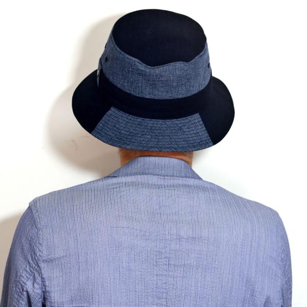 DAKS サハリハット メンズ 春夏 帽子 チェック ダックス ブランド バケットハット 日本製 LEOMASTER DERAVE ハウスチェック ネイビー チャコール M L LL [ cap ] 40代 50代 60代 ファッション 父の日 ギフト 男性 誕生日 プレゼント 敬老の日_14
