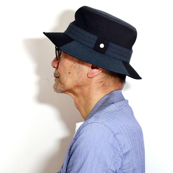 DAKS サハリハット メンズ 春夏 帽子 チェック ダックス ブランド バケットハット 日本製 LEOMASTER DERAVE ハウスチェック ネイビー チャコール M L LL [ cap ] 40代 50代 60代 ファッション 父の日 ギフト 男性 誕生日 プレゼント 敬老の日_15